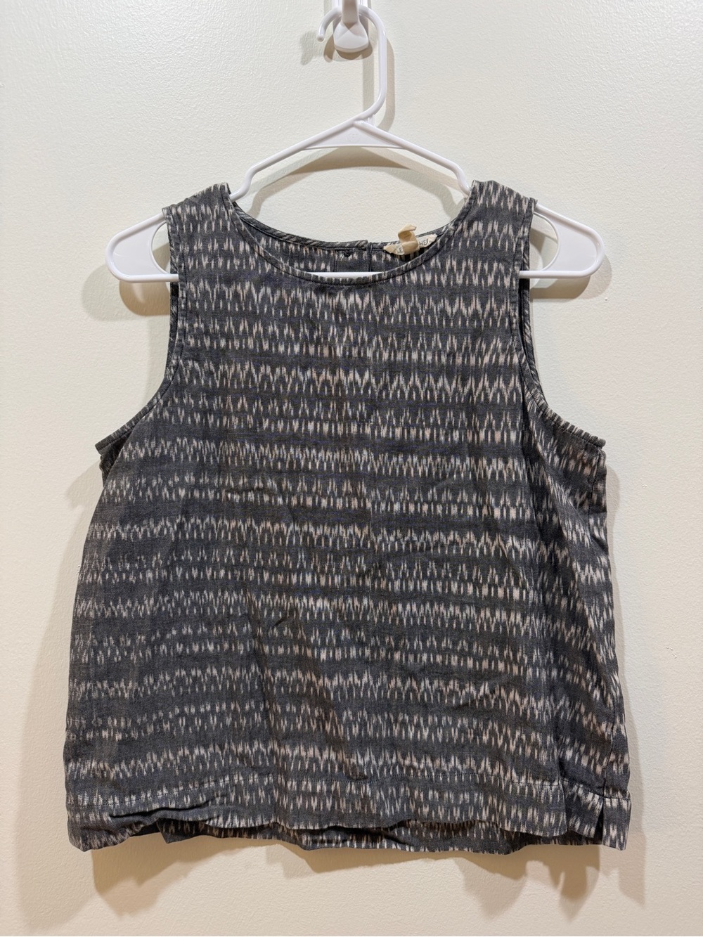 Eileen Fisher Ikat Organic Cotton Sleeveless Top Size Small